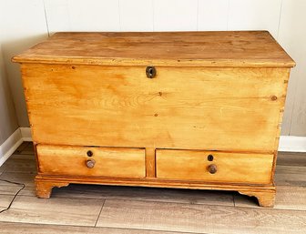 Antique American Wooden Blanket Chest
