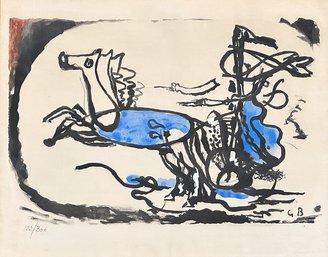 Georges Braque (French, 1882-1963) Lithograph On Paper 'The Greek Chariot' (1957)