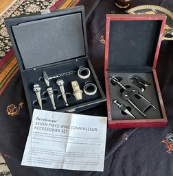 2 Wine Accessory Sets - Brookstone 7-Piece Wine Connoisseur Accessories Set