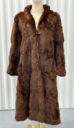 Vintage Matti Pellicce Milano Women's Brown Rabbit Fur Coat