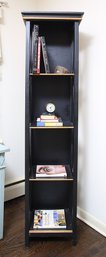 Tall, Narrow 4-Shelf Wooden Bookcase