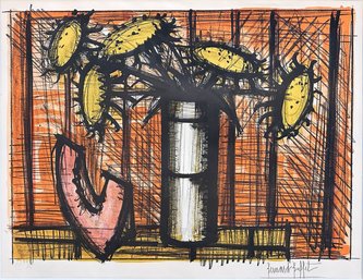 Bernard Buffet (French, 1928-1999) Lithograph 'Sunflowers And Melon'(1955) - Signed