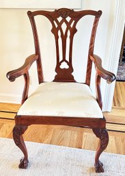 Carved Mahogany Chippendale-Style Chair