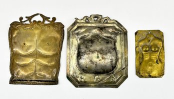 Antique Silver/Metal Catholic Italian Ex-Voto Chest And Stomach