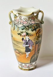 Antique Nippon Hand Painted Chinoiserie Porcelain Vase