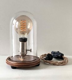 Edison Glass Bell Jar Table / Desk Lamp