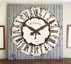 Large Decorative Clock Design On Wood Board - From Joss And Main - 47' Square