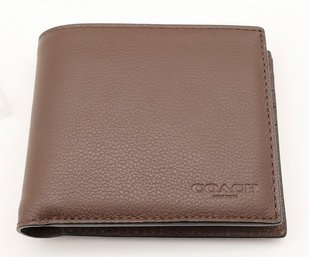 Coach Men's Compact Leather Bifold - Brown - New / Never Used