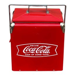 1950's Style Coca-Cola Metal Cooler
