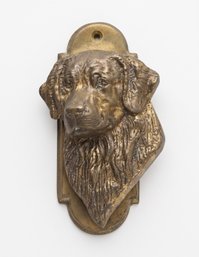 Vintage Brass Golden Retriever Dog Door Knocker
