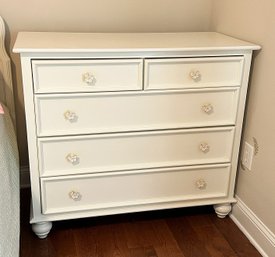 Birch Wood 5-Drawer 42' Dresser - In White