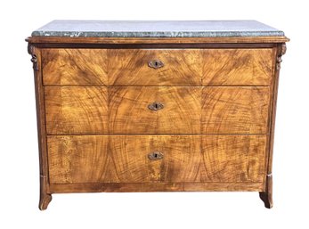 19th C. Walnut Commode In The Manner Of Beidermeier