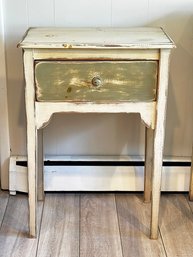 Eddy West Distressed Side Table With Drawer