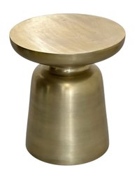 West Elm Martini Side Table In Antique Brass