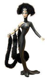 1989 Erte Porcelain Sculpture 'A Symphony In Black' - 19' Tall