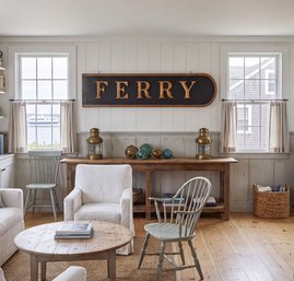Vintage Wooden Partial Ferry Sign - 6Ft Wide
