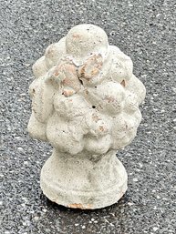 Vintage Cast Stone Fruit Bowl Garden Finial