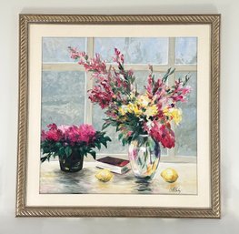 J.M Bailey Original Floral Still Life Painting - 46' X 46' (Frame)