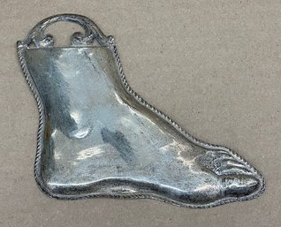 Antique Silver Catholic Italian Ex-Voto Foot