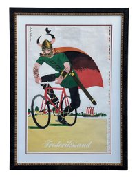 Original Vintage Travel Poster From Laus Lauesen - Frederikssund Denmark