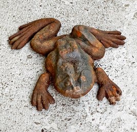 Vintage Cast Iron Garden Frog