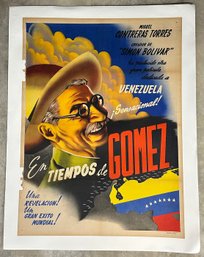 Vintage 1950's Mexican One-Sheet Movie Poster - EN TIEMPOS DE GOMEZ - Linen Backed
