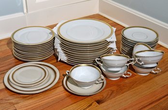 H&G Bavaria Heinrich Golden Key Fine China Lot - Greek Keys - 40-Piece