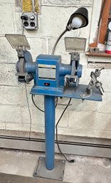 Craftsman 3/4HP Bench Grinder W/ Drill Bit Grinder Attachment  Sharpener - Floor Stand