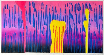 1976 Shigeru Narikawa Aquatint Etching 'Stalactite Grotto' - Signed