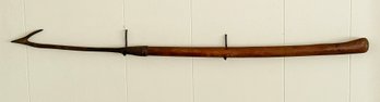 Antique Wrought Iron & Wood Whaling Nautical Harpoon
