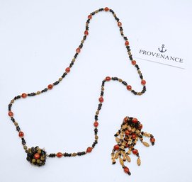 Vintage Hattie Carnegie Necklace And Brooch Set