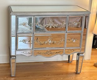 Hollywood Regency Style 6-Drawer Mirrored Dresser
