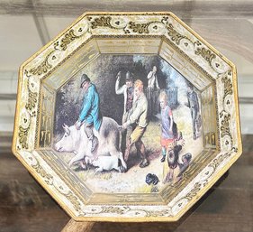 Octogonal Decoupage Glass Plate/Dish By Jared Holmes (1994)