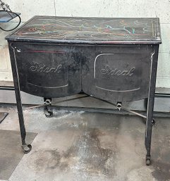 Vintage Ideal Galvanized Metal Double Basin Wash Tub - Customized With Hot Rod Pinstriping
