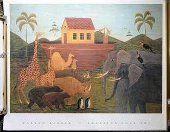 Vintage Warren Kimble Noah's Ark Poster - Never Framed