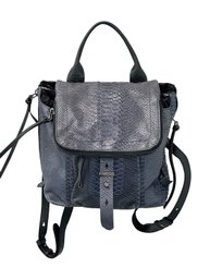 Botkier Warren Leather Python-Embossed Backpack - MSRP $498