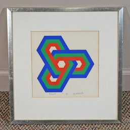 Vintage Mid-Century Modern Optical Art Print