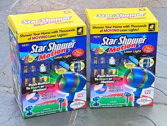 Pair Of Star Shower Motion Laser Lights - Holiday Light Displays - NEW