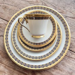 Set Of 12 - Lenox China 5-Piece Place Setting (60 Pieces) - Tudor Pattern - In Pristine Condition