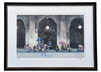 David Levine (American, 1926-2009) Giclee On Paper 'Exhausted Tour Group' - Signed/Numbered