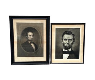 Pair Of Abraham Lincoln Prints - 1866 William E. Marshall Lithograph