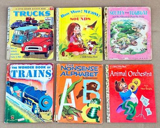 Set Of 6 Vintage Little & Wonder Books - Children
