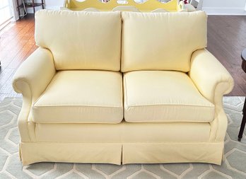 English Roll-arm Upholstered Loveseat / Sofa
