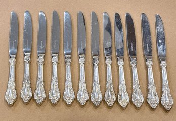 1950's Lunt Eloquence Sterling Silver Flatware (12 - 9' Dinner Knives)