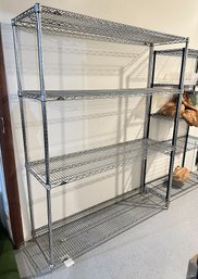 Metro 4-Shelf Chrome Heavy Duty Shelving  - 60'w X 18'd X 75'h - 2000LB Capacity - $350 Cost