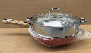 Simply Ming Ceramic Non-Stick Wok & Stainless Steamer Insert - New / Never Used