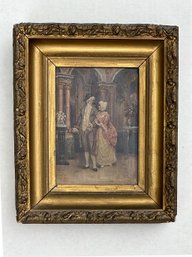 Frederick Lenditz (German, 19th/20th Century) Original Oil On Board 'First Love'
