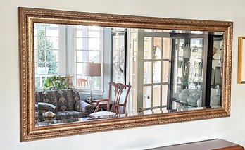 Large Ornate Wood Framed Wall Mirror - 64' Wide