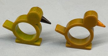 Pair Of 1930's Art Deco Bakelite Bird Napkin Holders