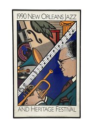 1990 New Orleans Jazz And Heritage Festival Poster - Louise Mouton Art - Signed & Numbered